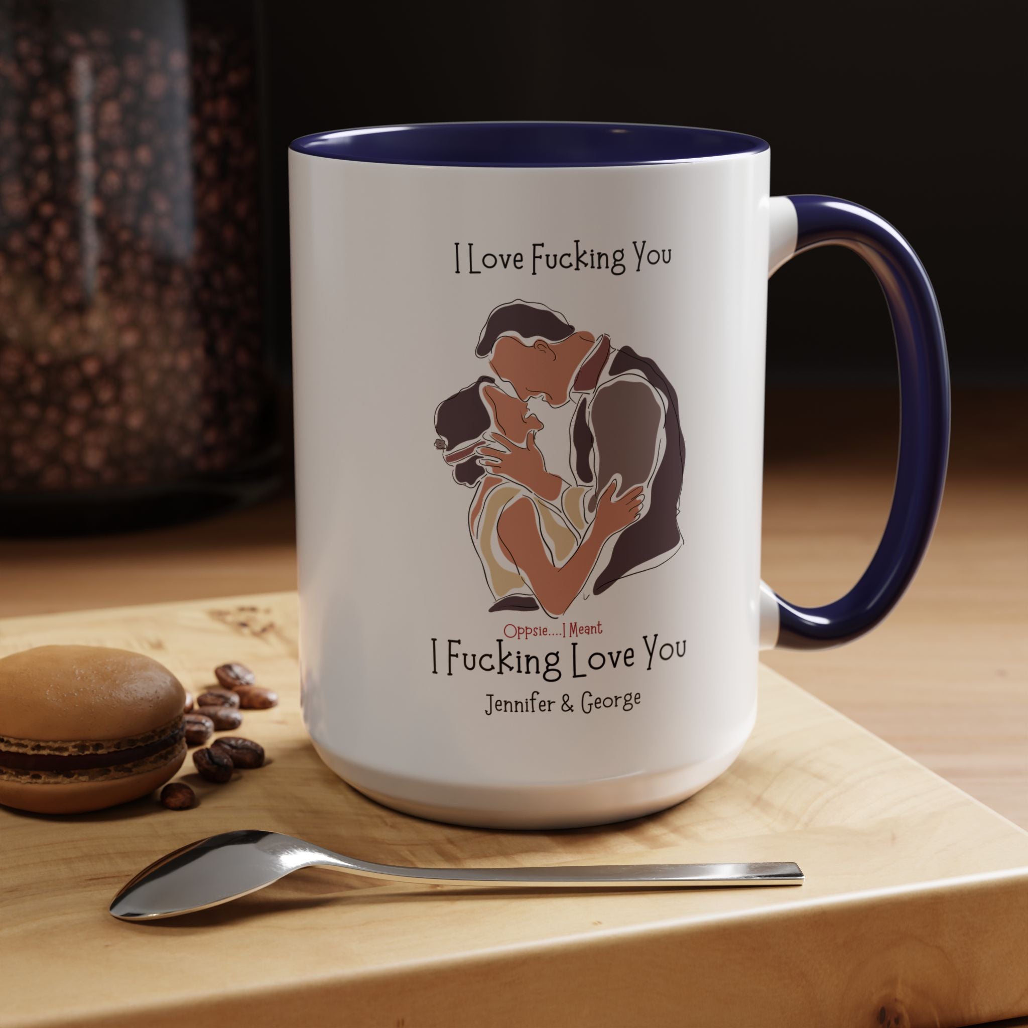 I Love Fucking You Dirty Valentine Gift, Personalized Romantic Mug,  Accent Cup 11/15oz, Anniversary Wedding  Gift, Couple V-Day Gift Mug