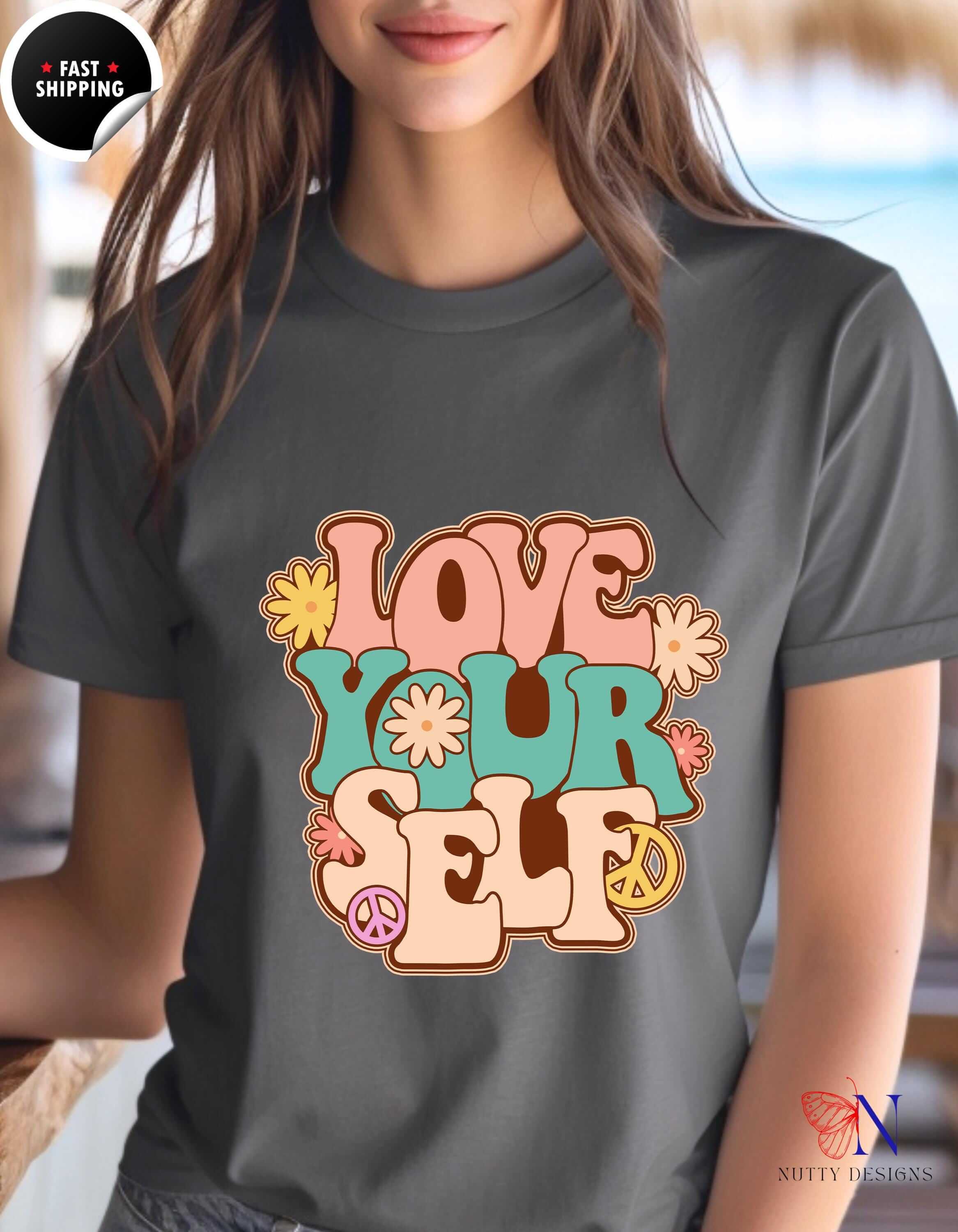 Positive Vibes Retro Love Yourself Vintage Inspired Self Love Posit...