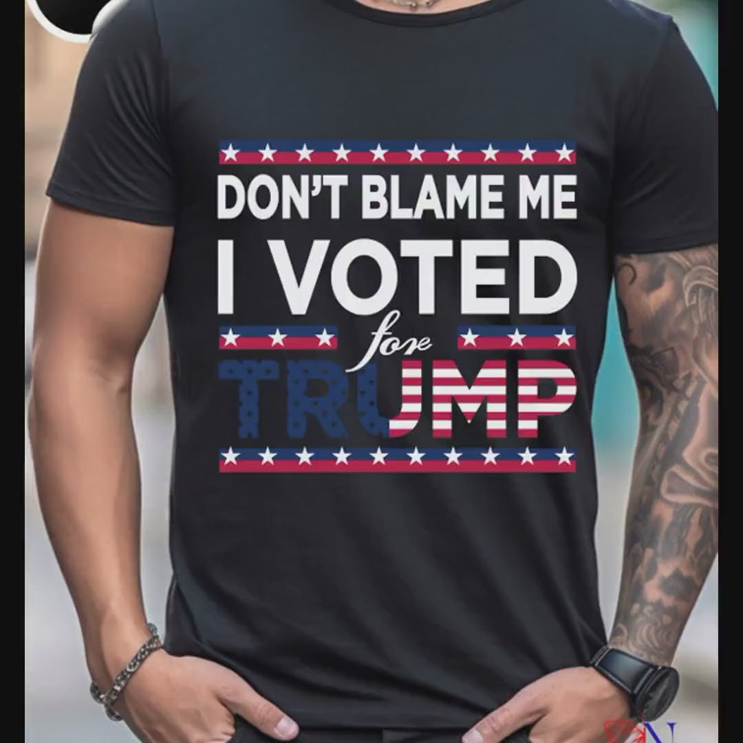 Load video: Don&#39;t Blame Me, I Voted for Trump, Anti-Biden Tee Shirt Donald Trump 2024 unisex Shirt