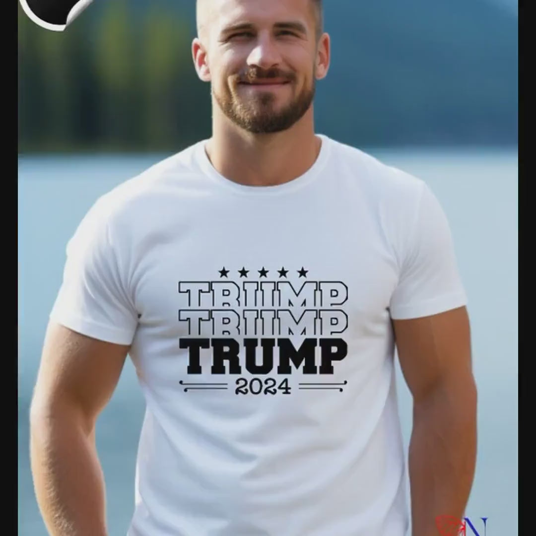 Load video: Trump 2024 Shirt, Pro-Trump tee, Pro America Republican tShirt, Republican Gifts, Patriotic Gifts, Comfort Colors Unisex shirt