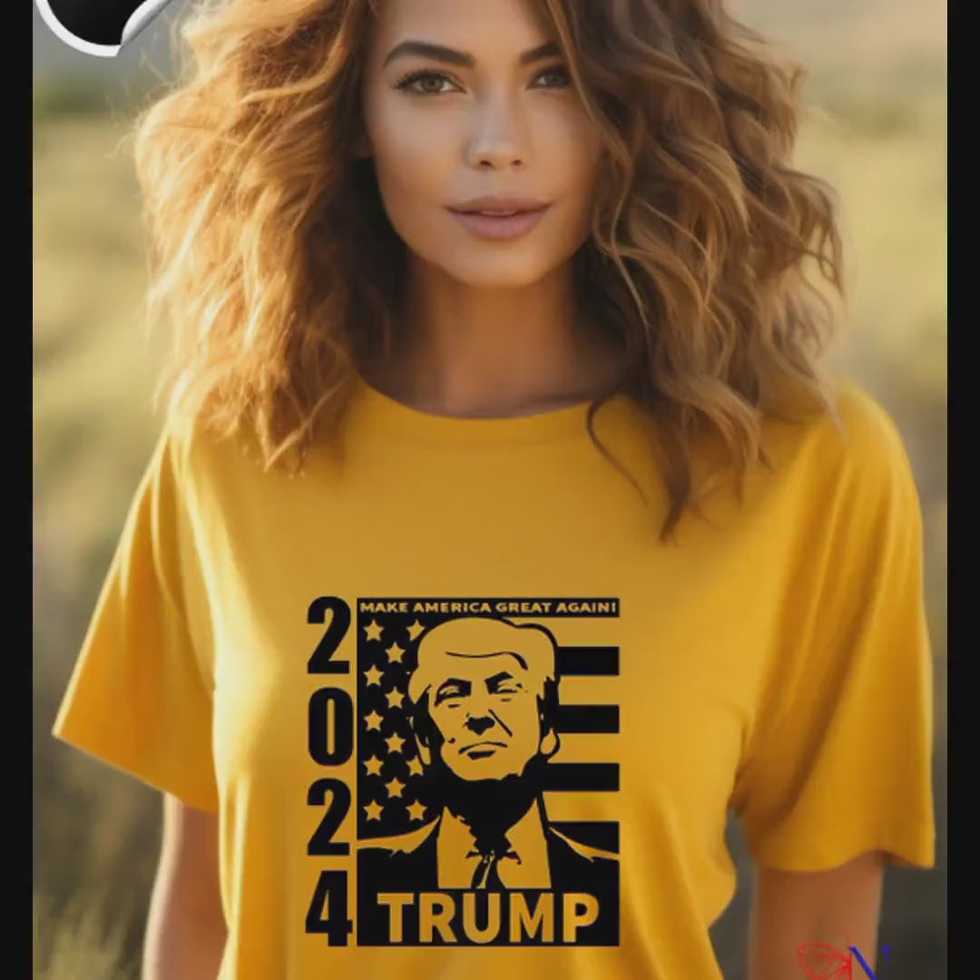 Load video: 2024 Make America Glorious Again Trump Shirt, Presidential Election Republican tshirt, Trump Train 2024, Unisex T-Shirt