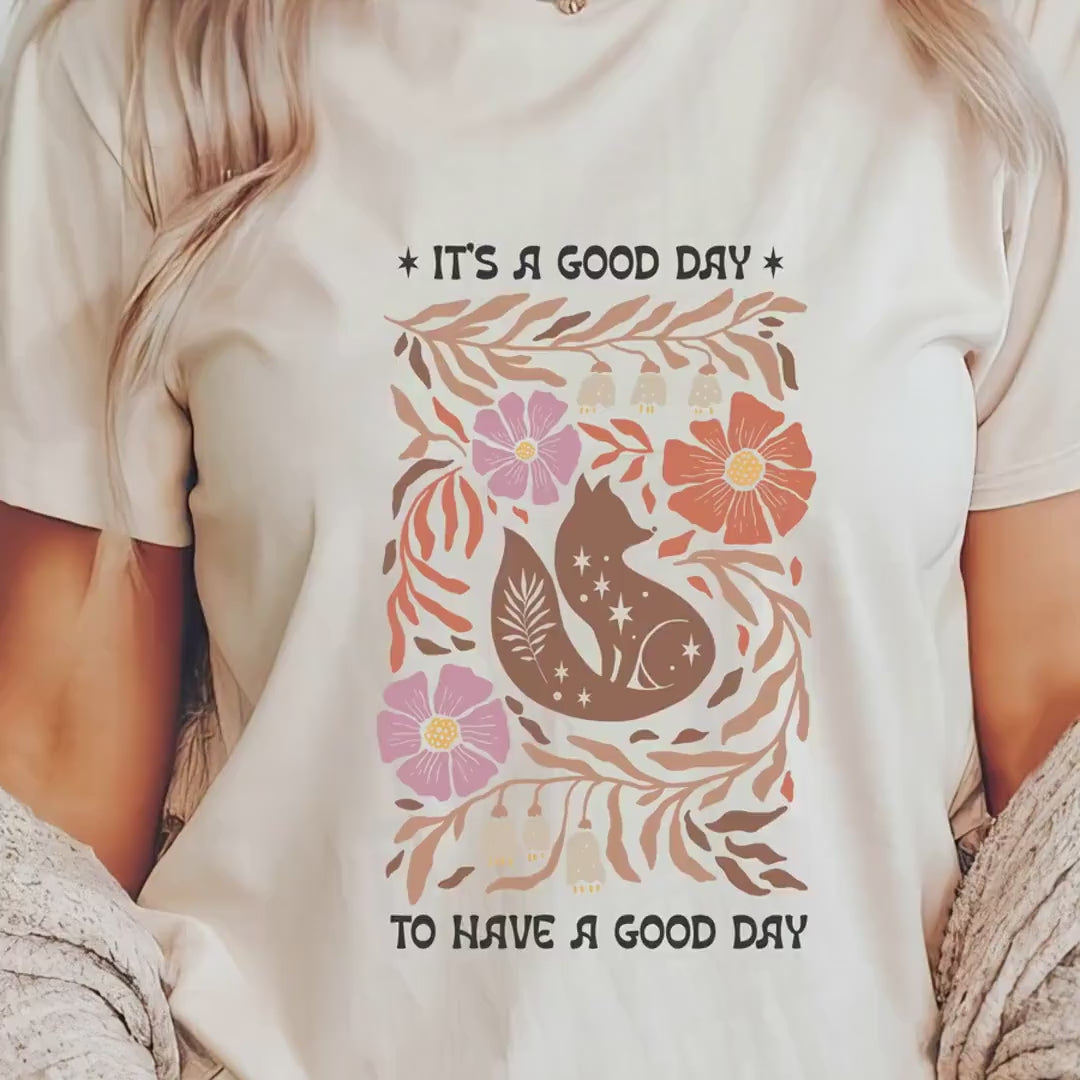 Load video: It&#39;s a good day to have a good day, Trendy Aesthetic T-Shirt, Cute Positive Tee, Summer vibes/vacation Gift Unisex T-Shirt