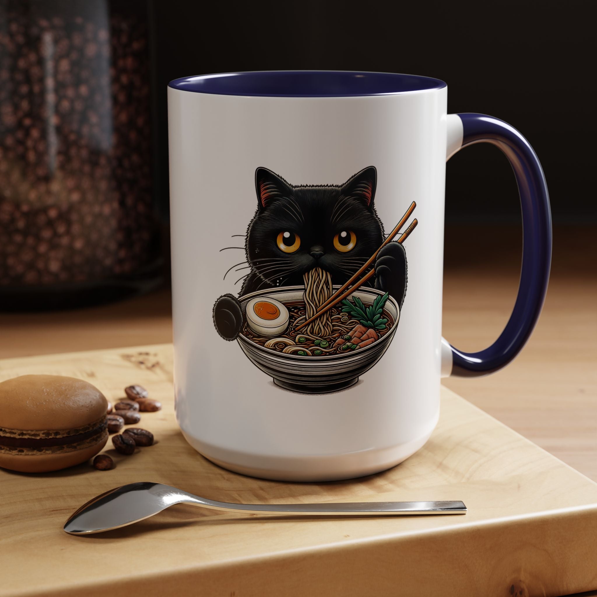 Raman Kitty | Funny Coffee Mug, Sarcastic Tea Cup, Unique Gift Idea