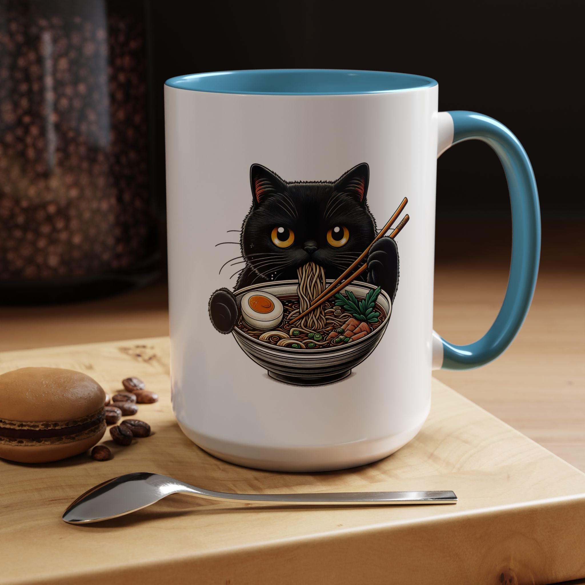 Raman Kitty | Funny Coffee Mug, Sarcastic Tea Cup, Unique Gift Idea
