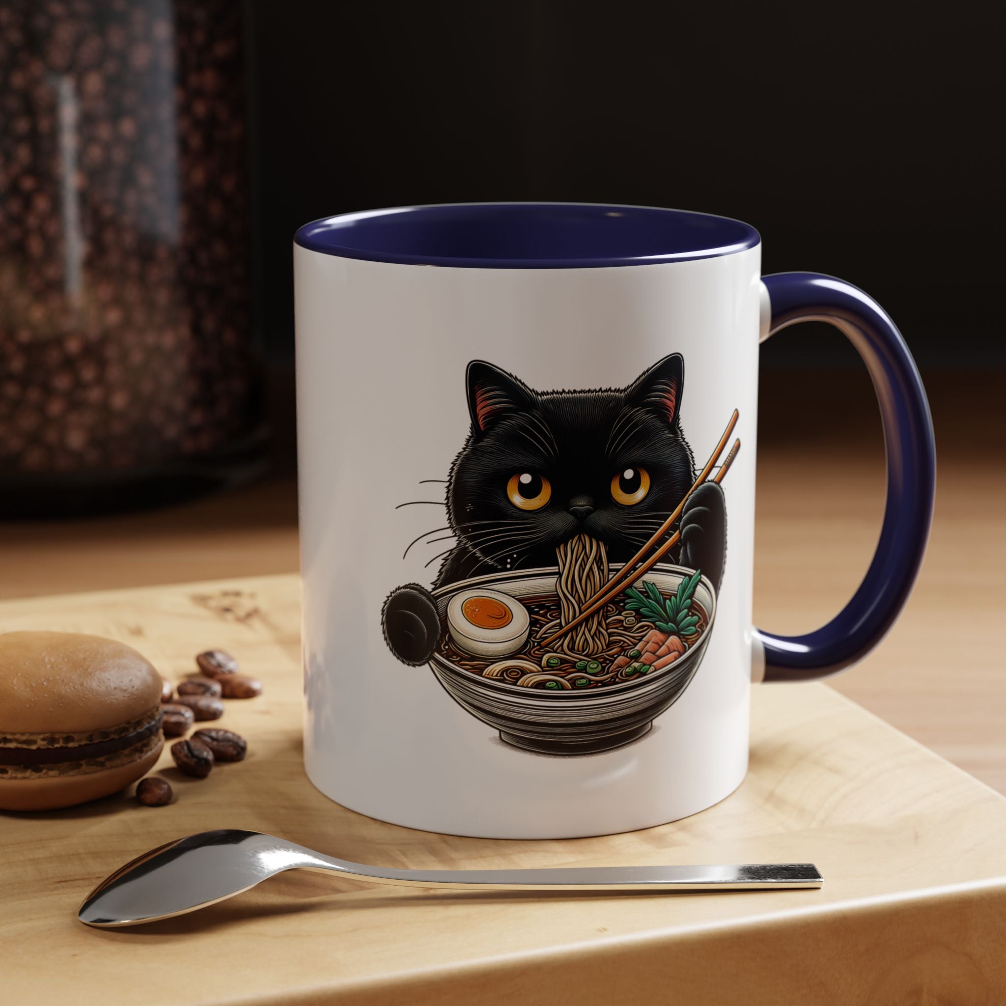Raman Kitty | Funny Coffee Mug, Sarcastic Tea Cup, Unique Gift Idea