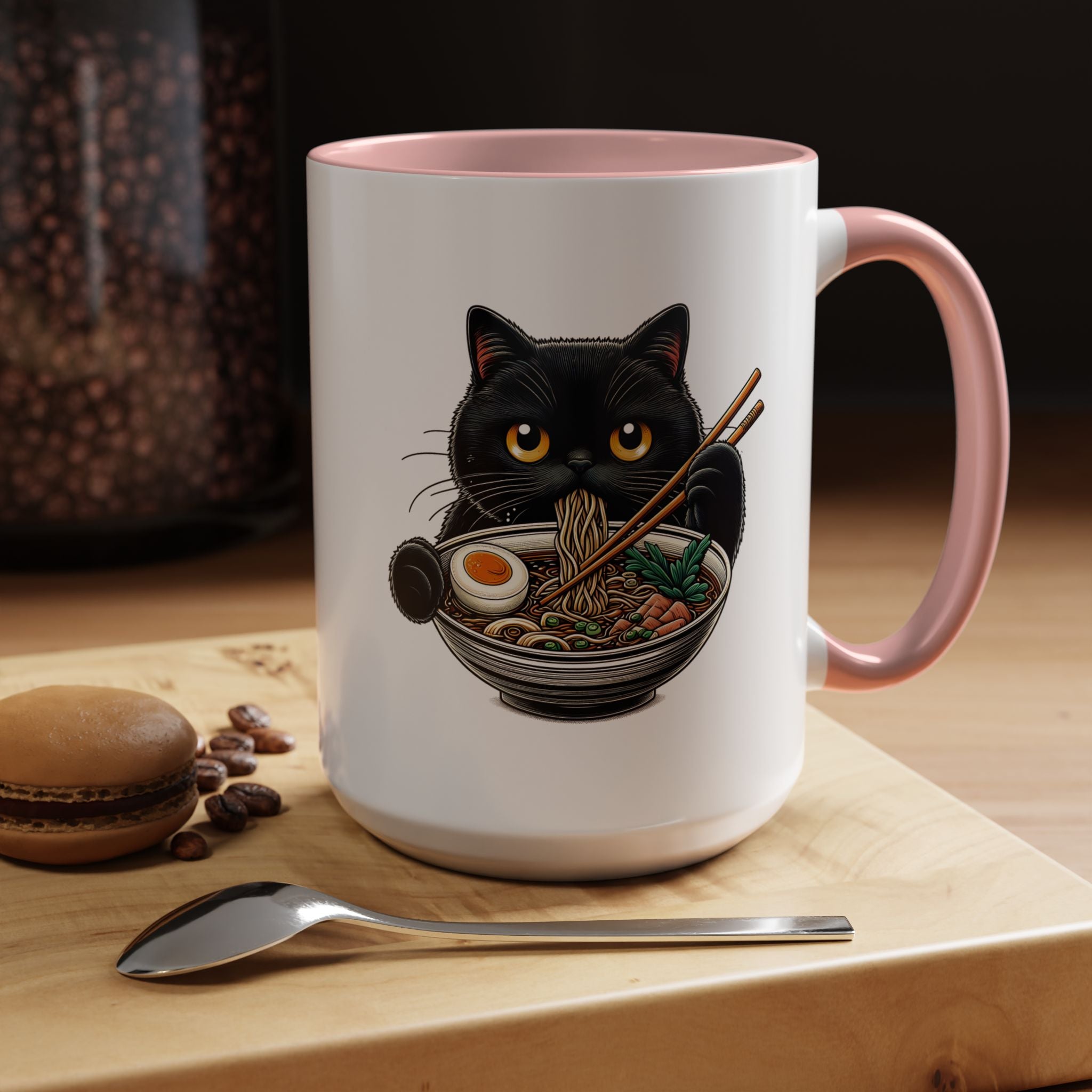 Raman Kitty | Funny Coffee Mug, Sarcastic Tea Cup, Unique Gift Idea