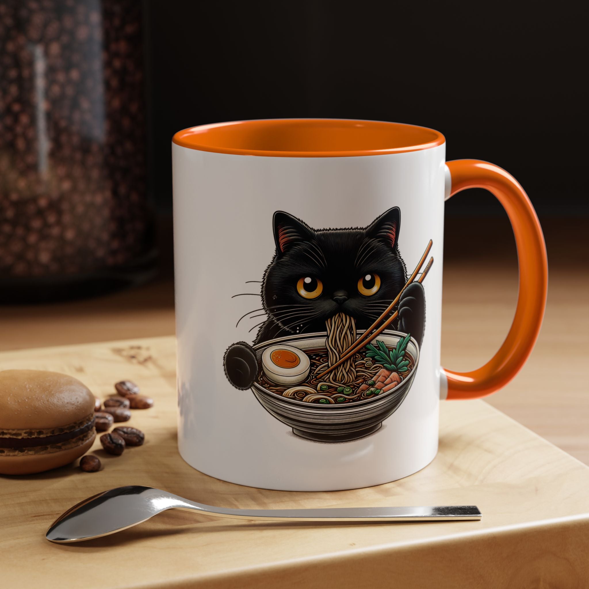Raman Kitty | Funny Coffee Mug, Sarcastic Tea Cup, Unique Gift Idea