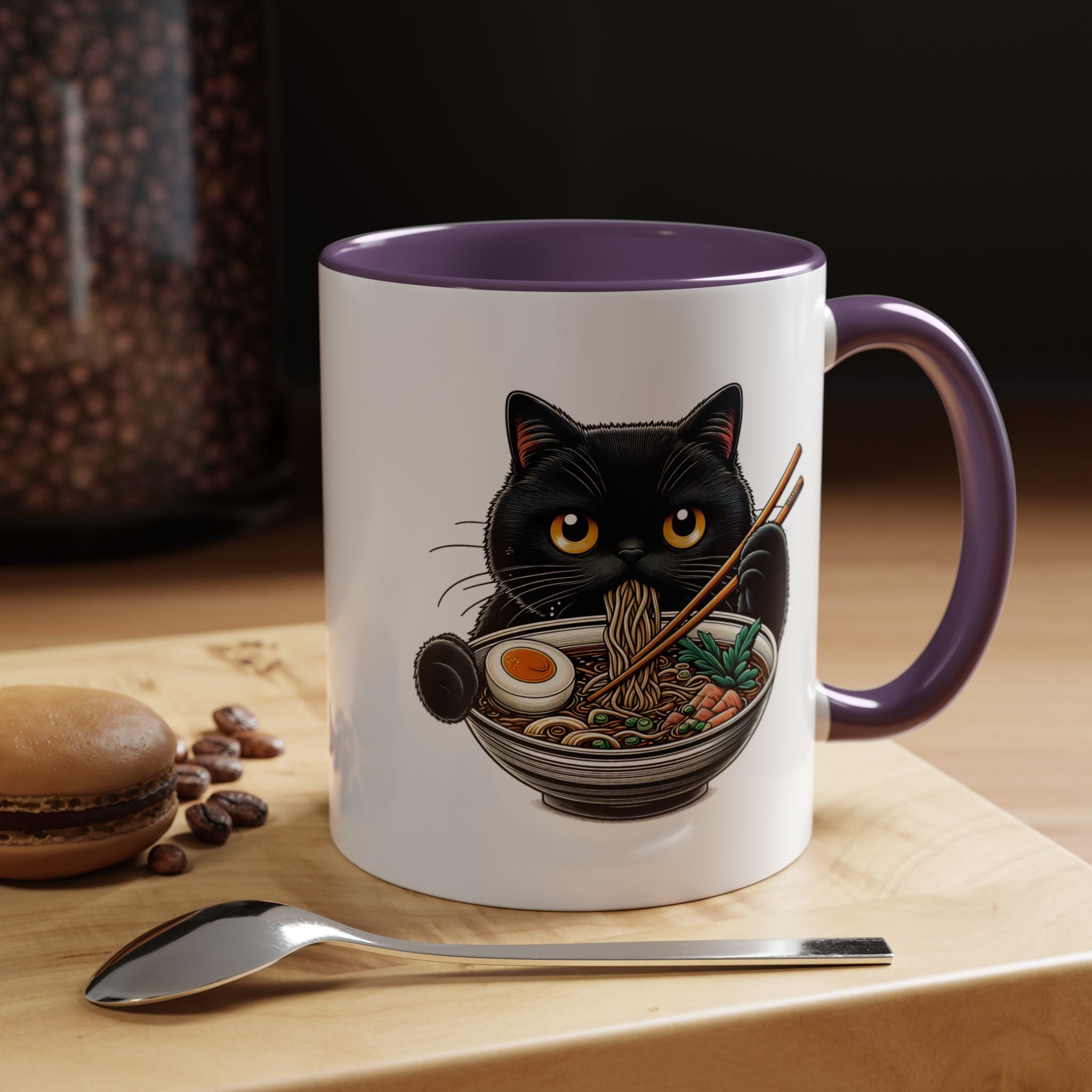 Raman Kitty | Funny Coffee Mug, Sarcastic Tea Cup, Unique Gift Idea