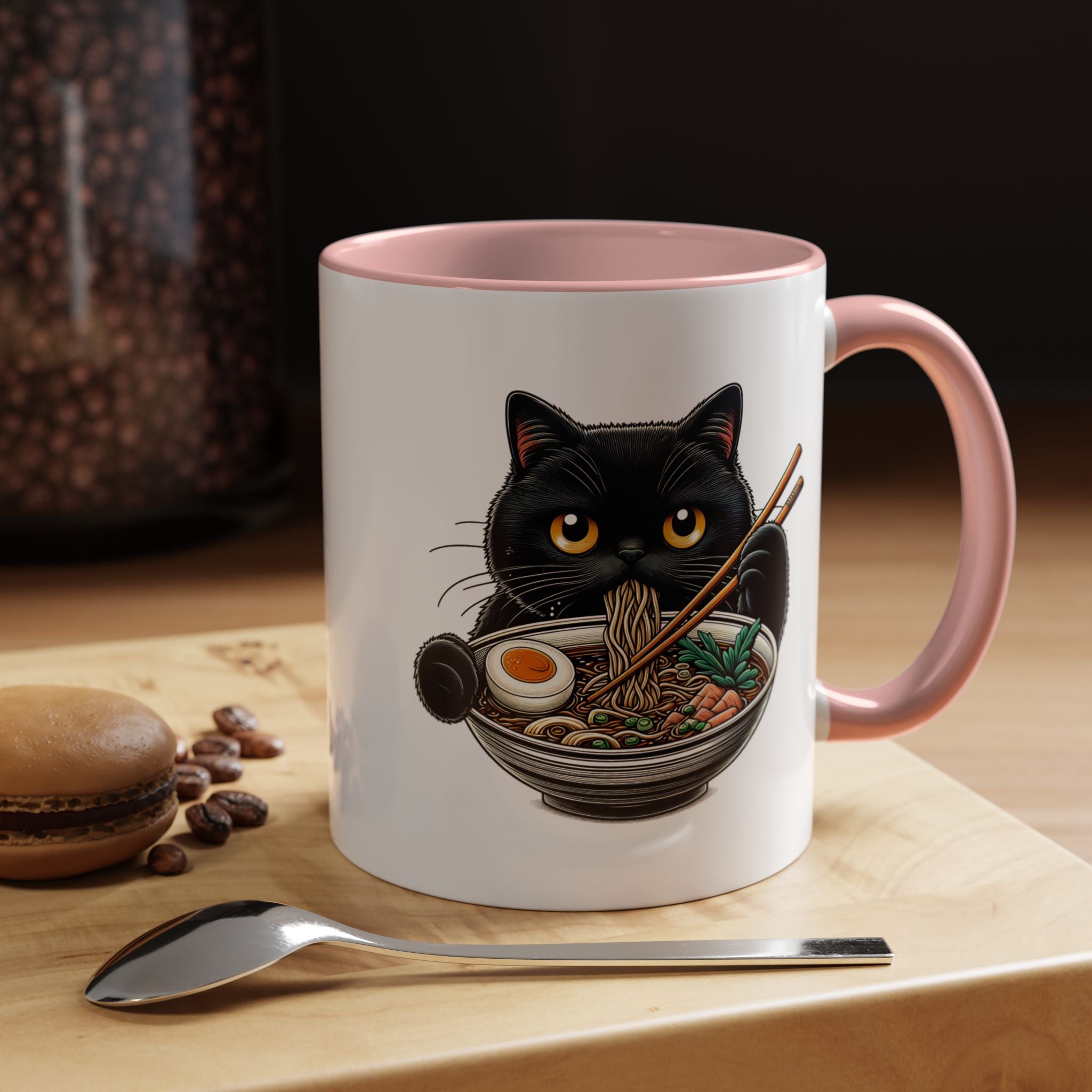 Raman Kitty | Funny Coffee Mug, Sarcastic Tea Cup, Unique Gift Idea