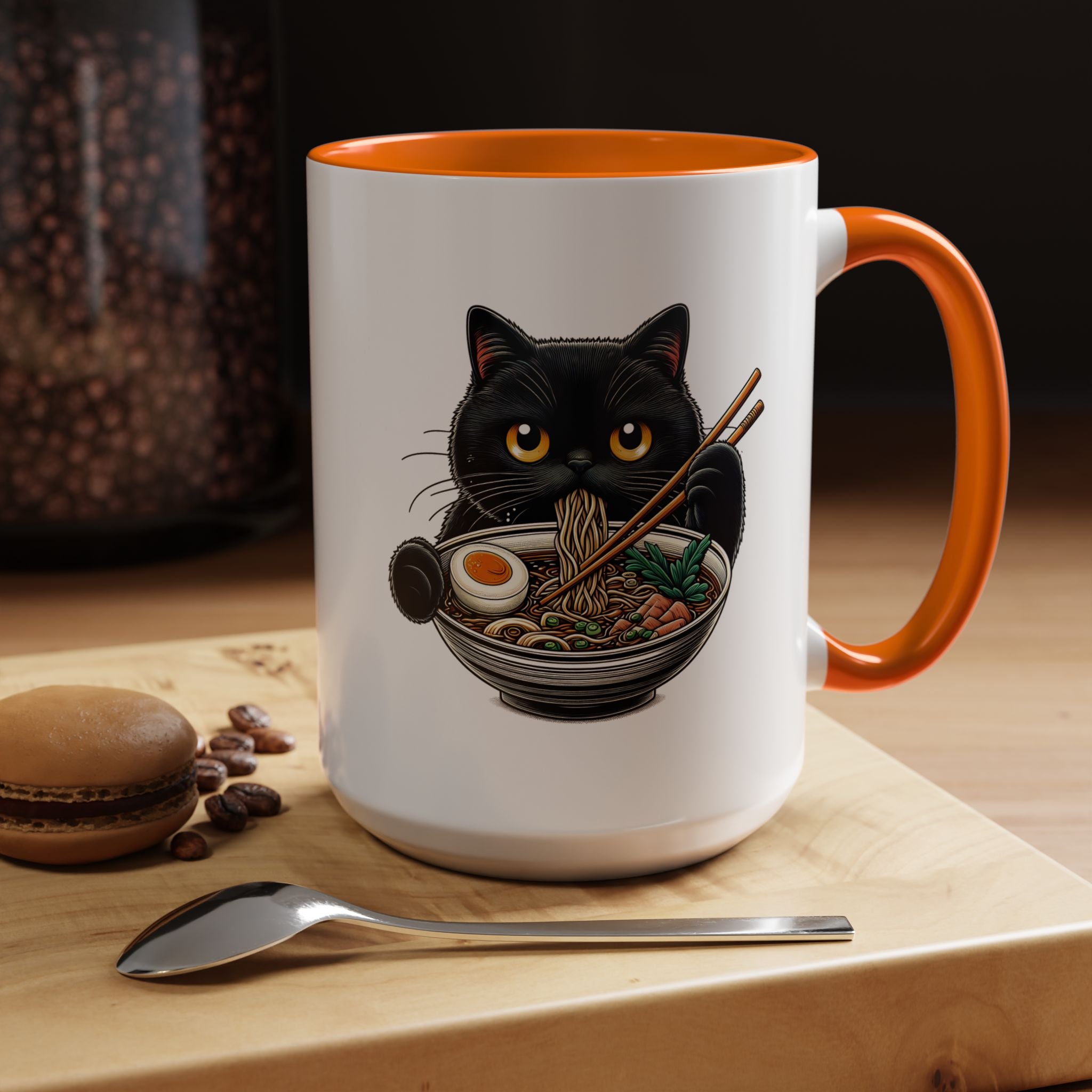 Raman Kitty | Funny Coffee Mug, Sarcastic Tea Cup, Unique Gift Idea