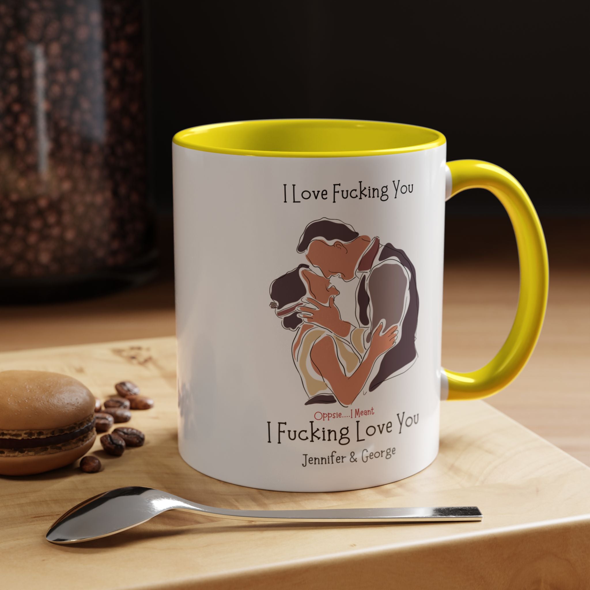 I Love Fucking You Dirty Valentine Gift, Personalized Romantic Mug,  Accent Cup 11/15oz, Anniversary Wedding  Gift, Couple V-Day Gift Mug