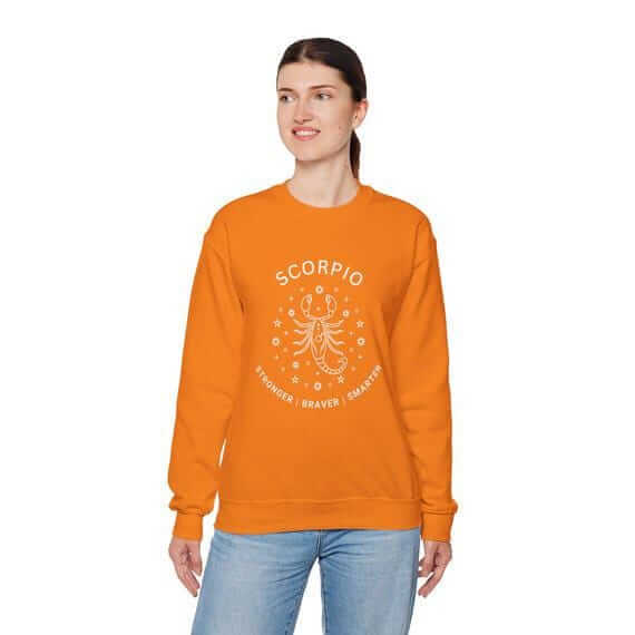 Smarter Scorpio Stronger Braver Design Cozy Pullover Inspirational...