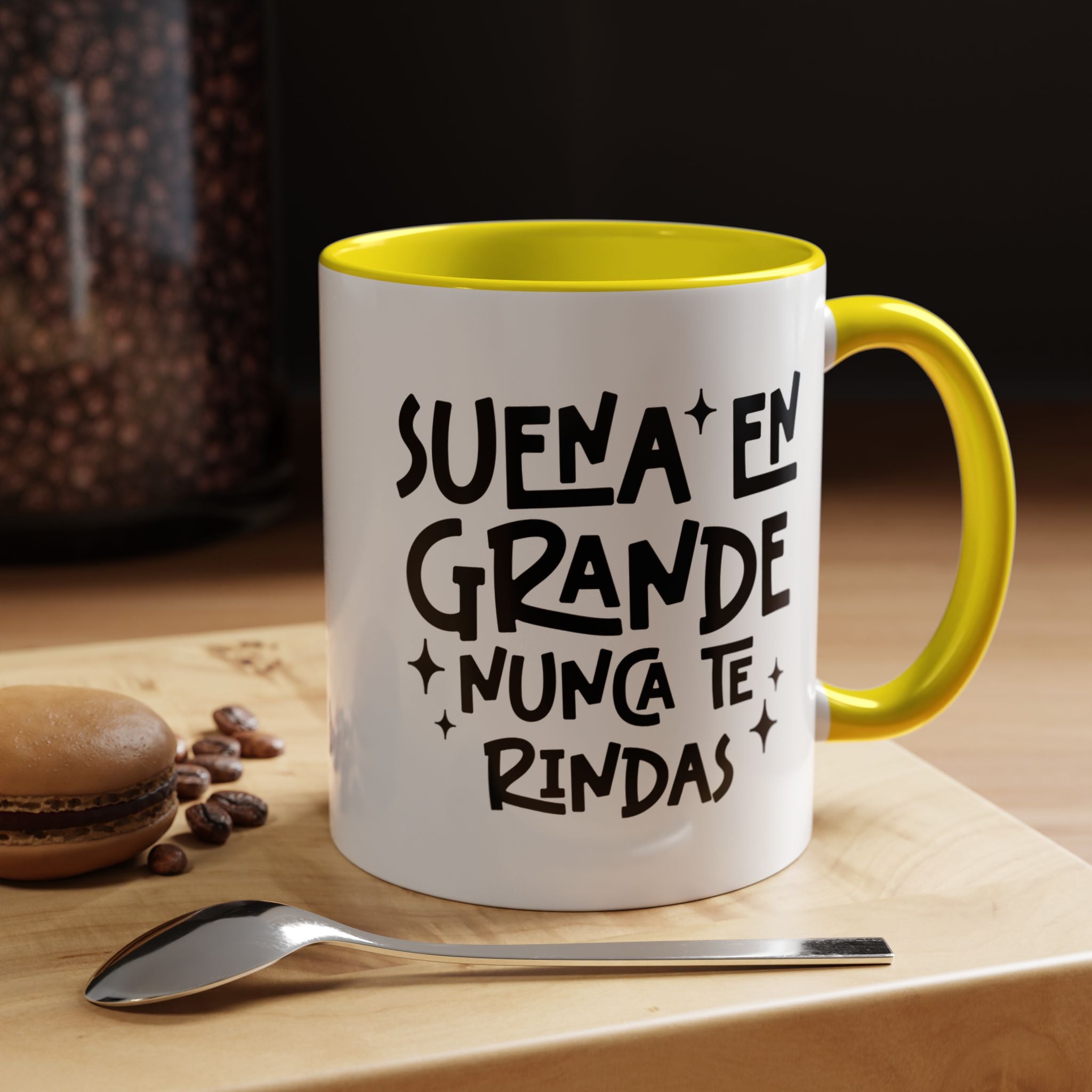 Suena En Grande Nunca Te Rindas | Funny Coffee Mug, Sarcastic Tea Cup, Unique Gift Idea