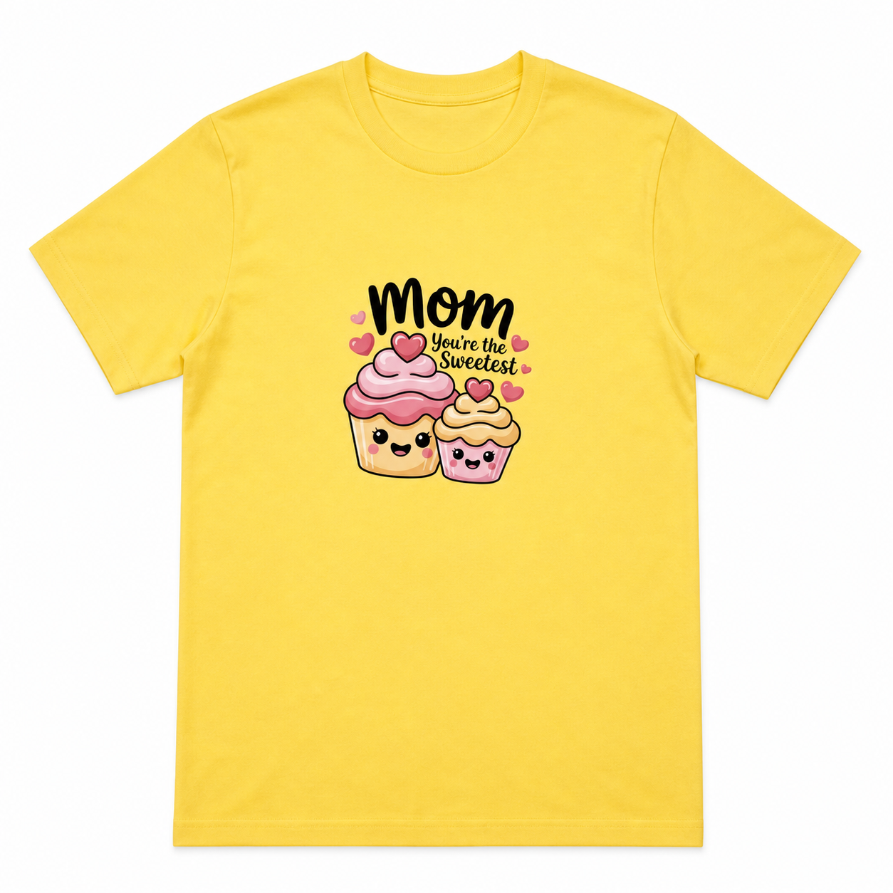 Yellow Mom Youre the Sweetest Cupcake T-shirt product view