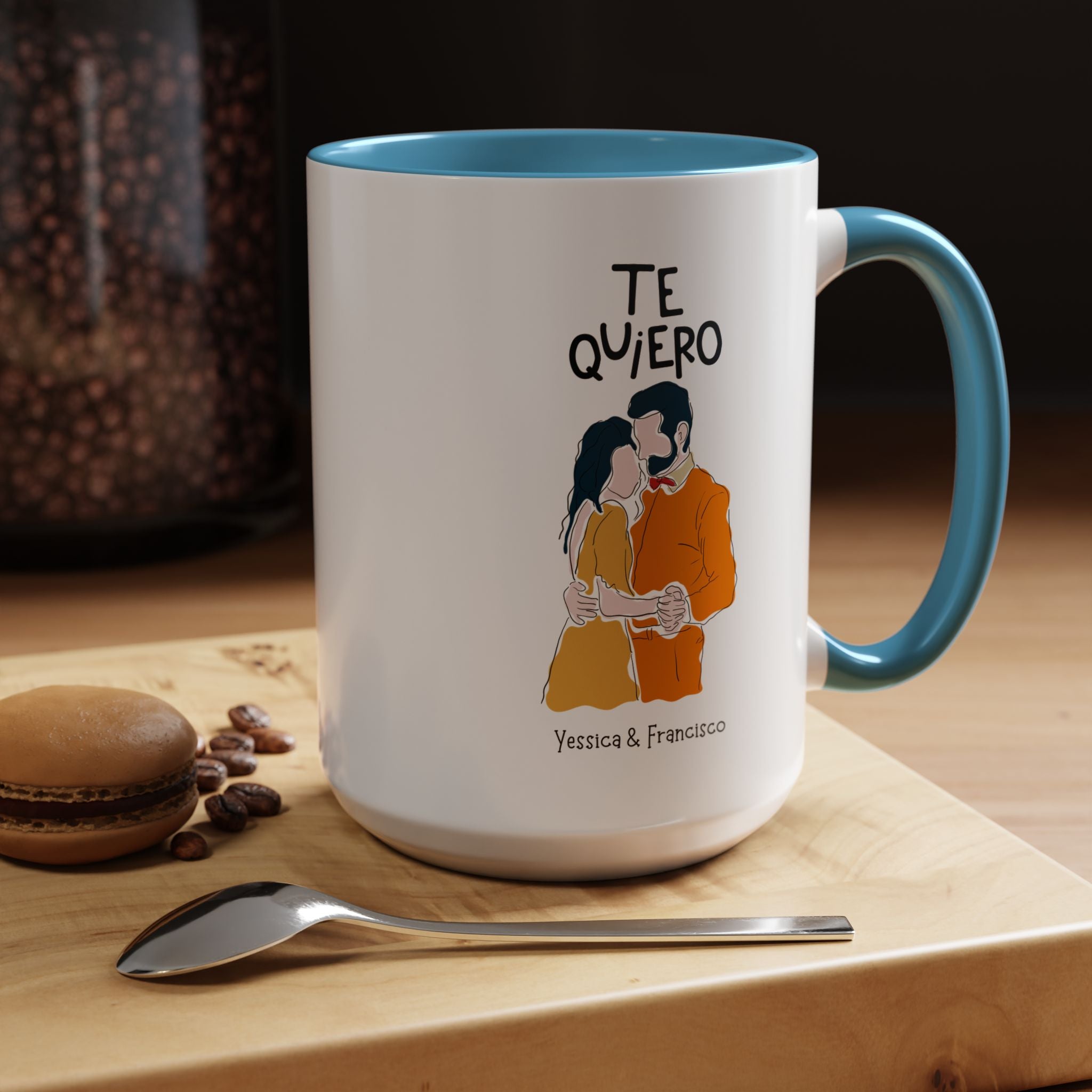 Te Quiero, I want You Spanish Accent Cup Personalized Romantic Coffee Mug,  11/15oz, Anniversary Valentines, V-Day Mug, Couples Gift