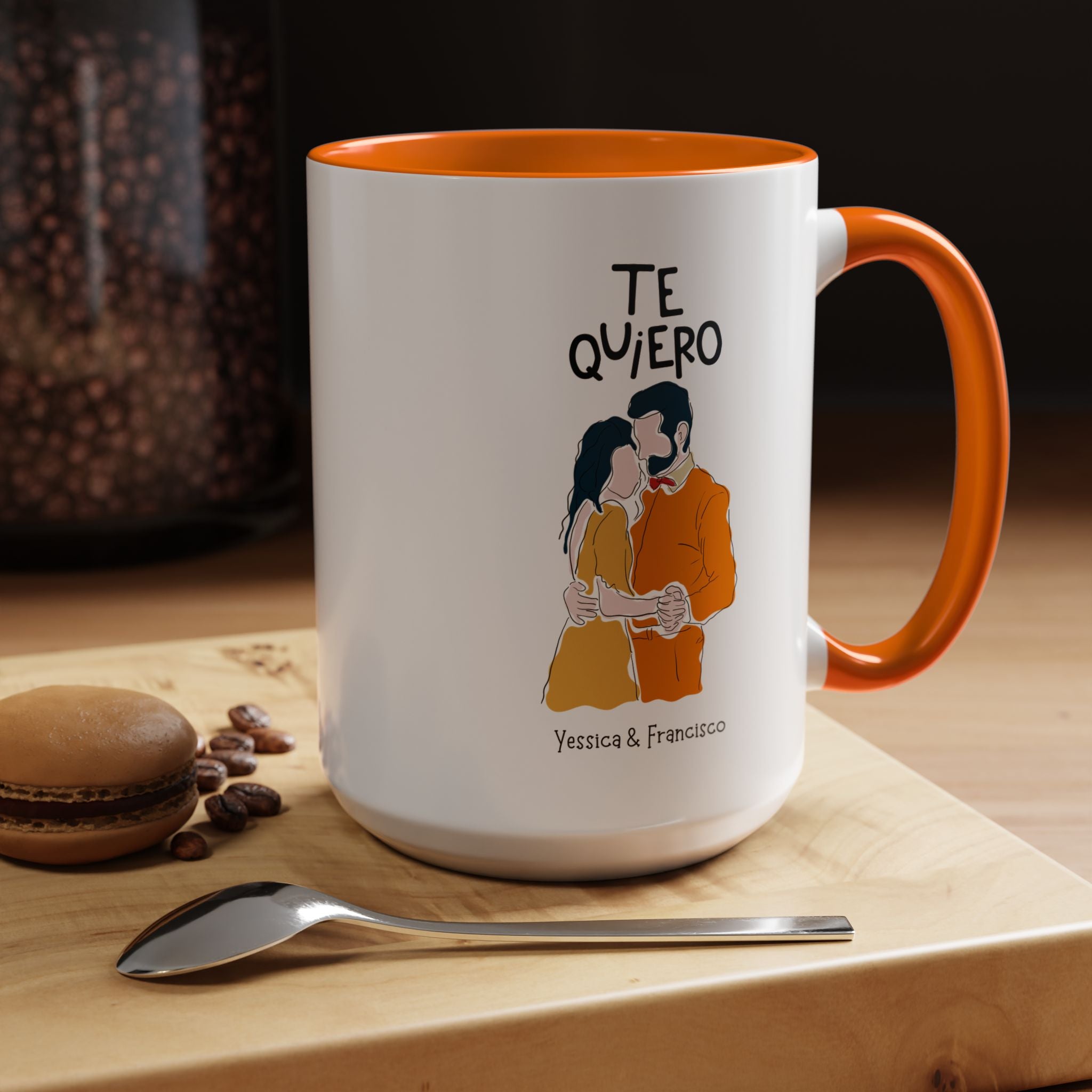 Te Quiero, I want You Spanish Accent Cup Personalized Romantic Coffee Mug,  11/15oz, Anniversary Valentines, V-Day Mug, Couples Gift