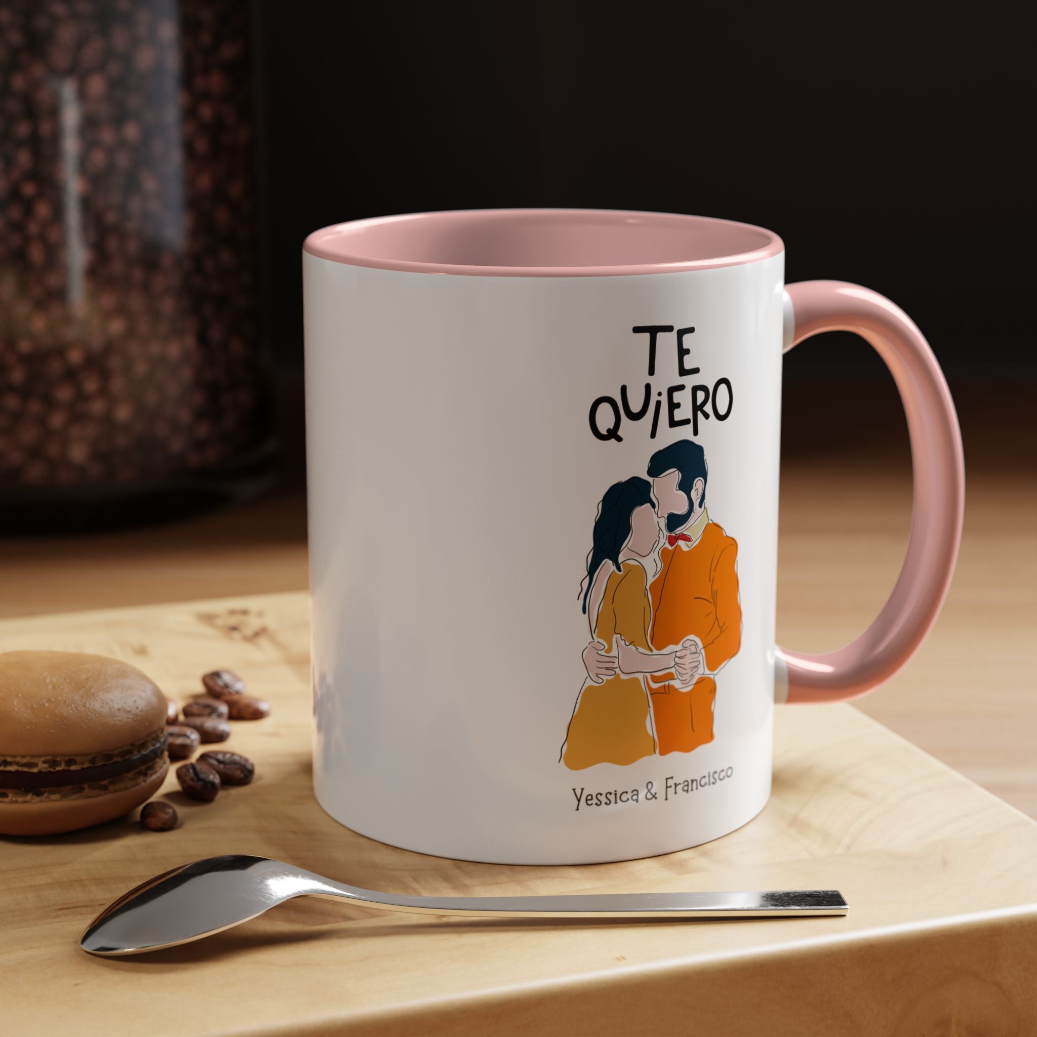 Te Quiero, I want You Spanish Accent Cup Personalized Romantic Coffee Mug,  11/15oz, Anniversary Valentines, V-Day Mug, Couples Gift