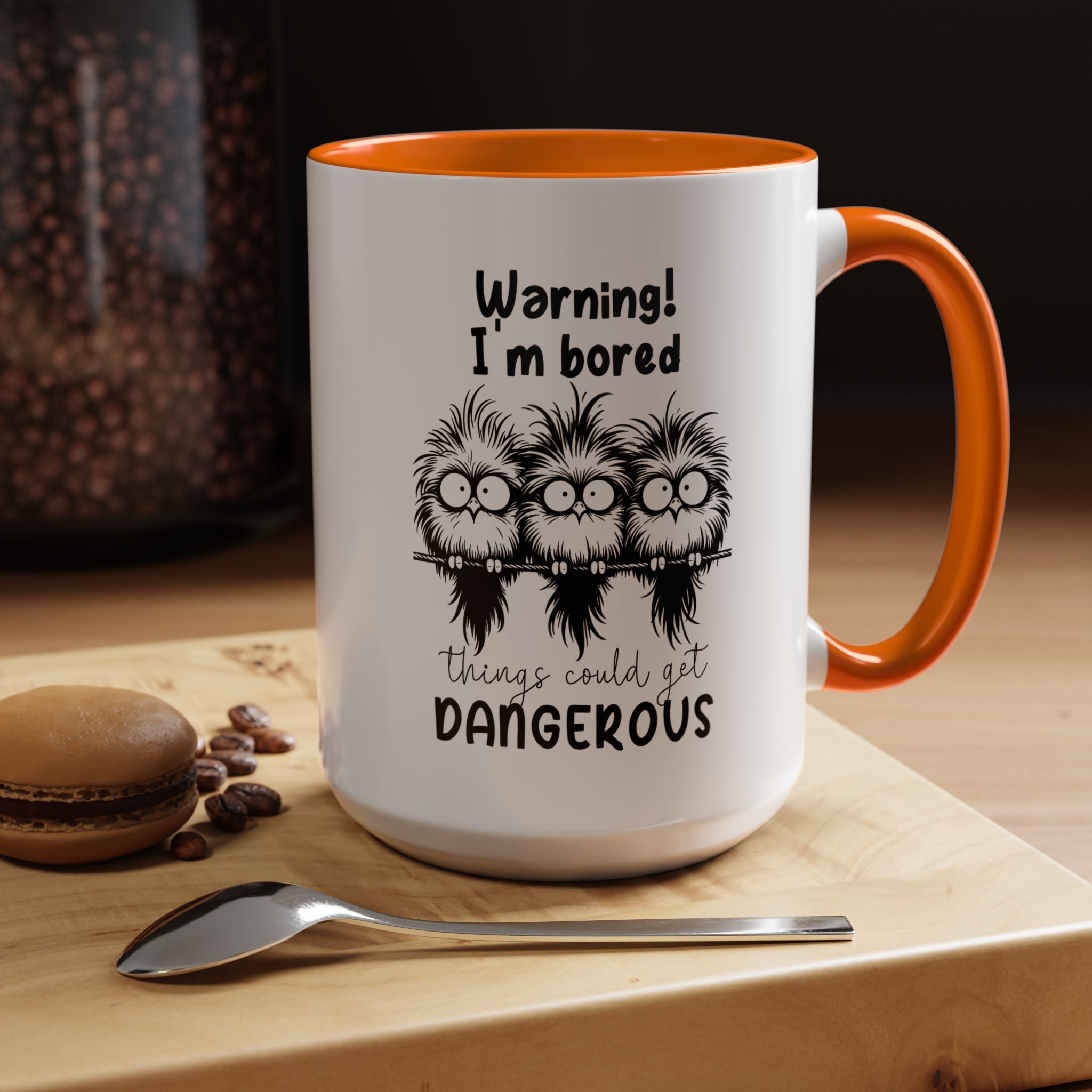 Warning I Am Bored | Funny Coffee Mug, Sarcastic Tea Cup, Unique Gift Idea