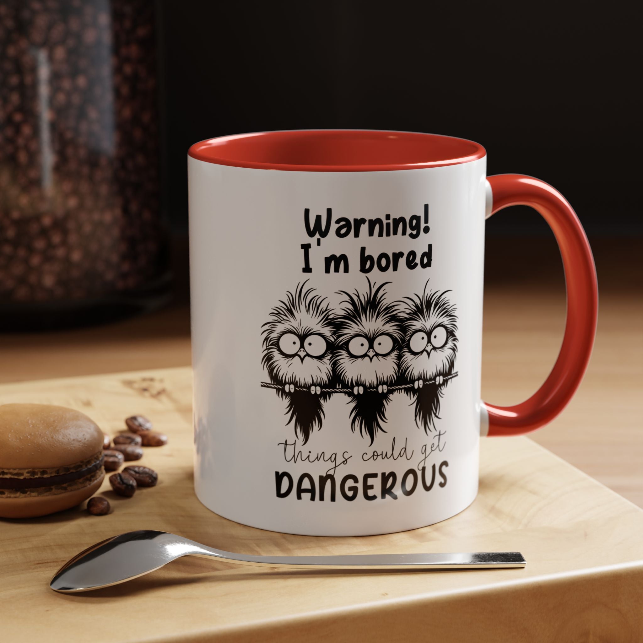 Warning I Am Bored | Funny Coffee Mug, Sarcastic Tea Cup, Unique Gift Idea