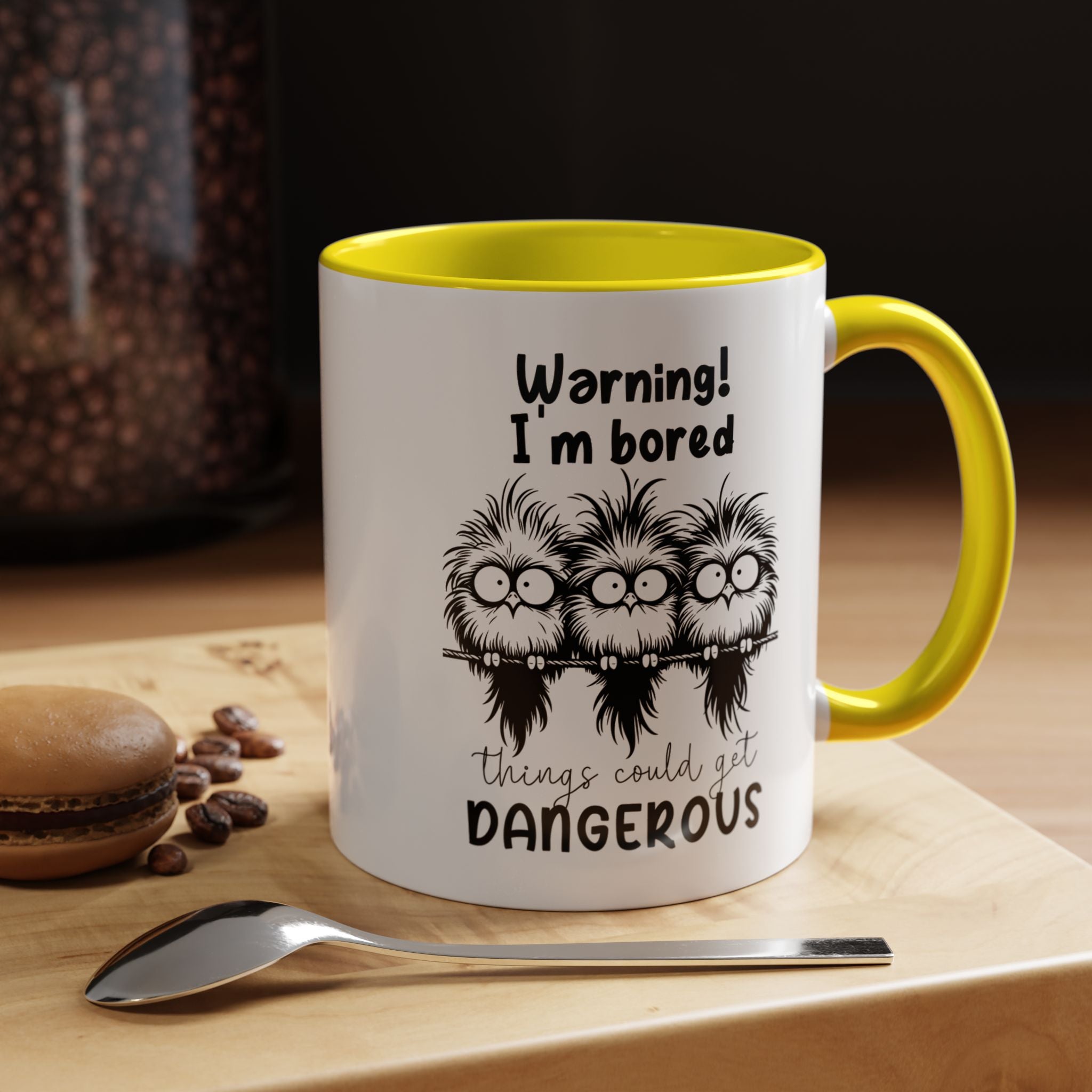 Warning I Am Bored | Funny Coffee Mug, Sarcastic Tea Cup, Unique Gift Idea