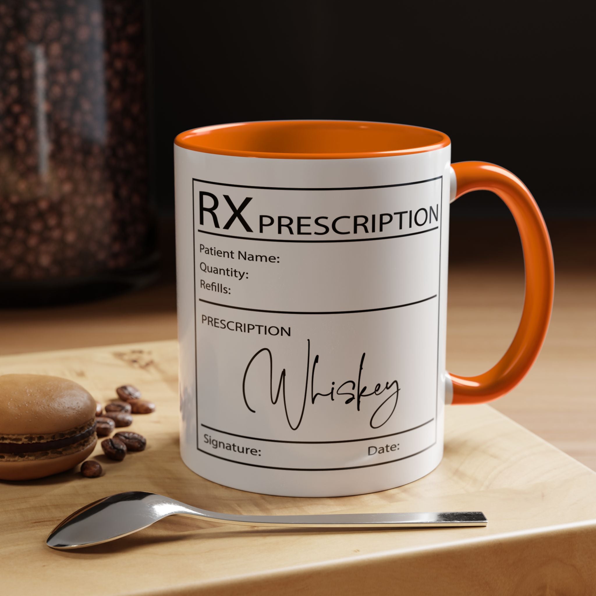 Whiskey Prescription | Funny Coffee Mug, Sarcastic Tea Cup, Unique Gift Idea