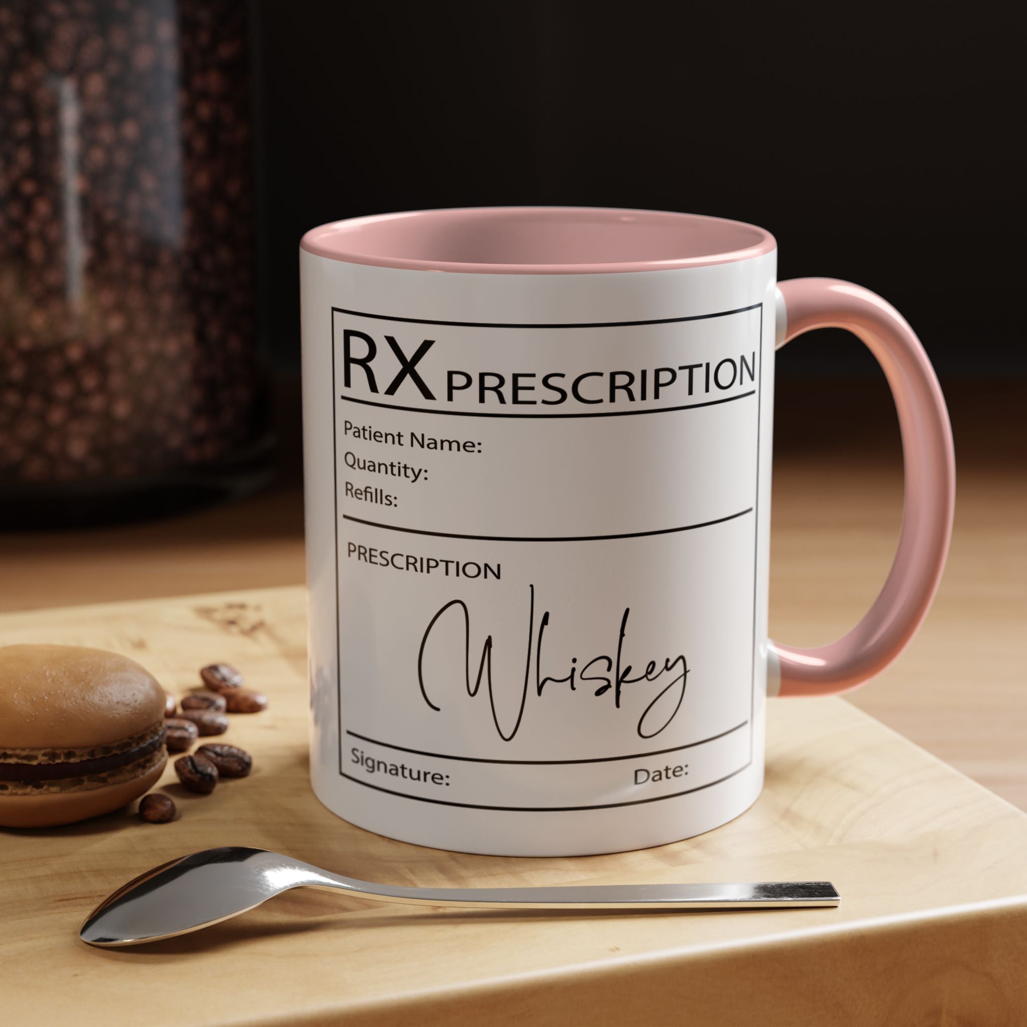 Whiskey Prescription | Funny Coffee Mug, Sarcastic Tea Cup, Unique Gift Idea
