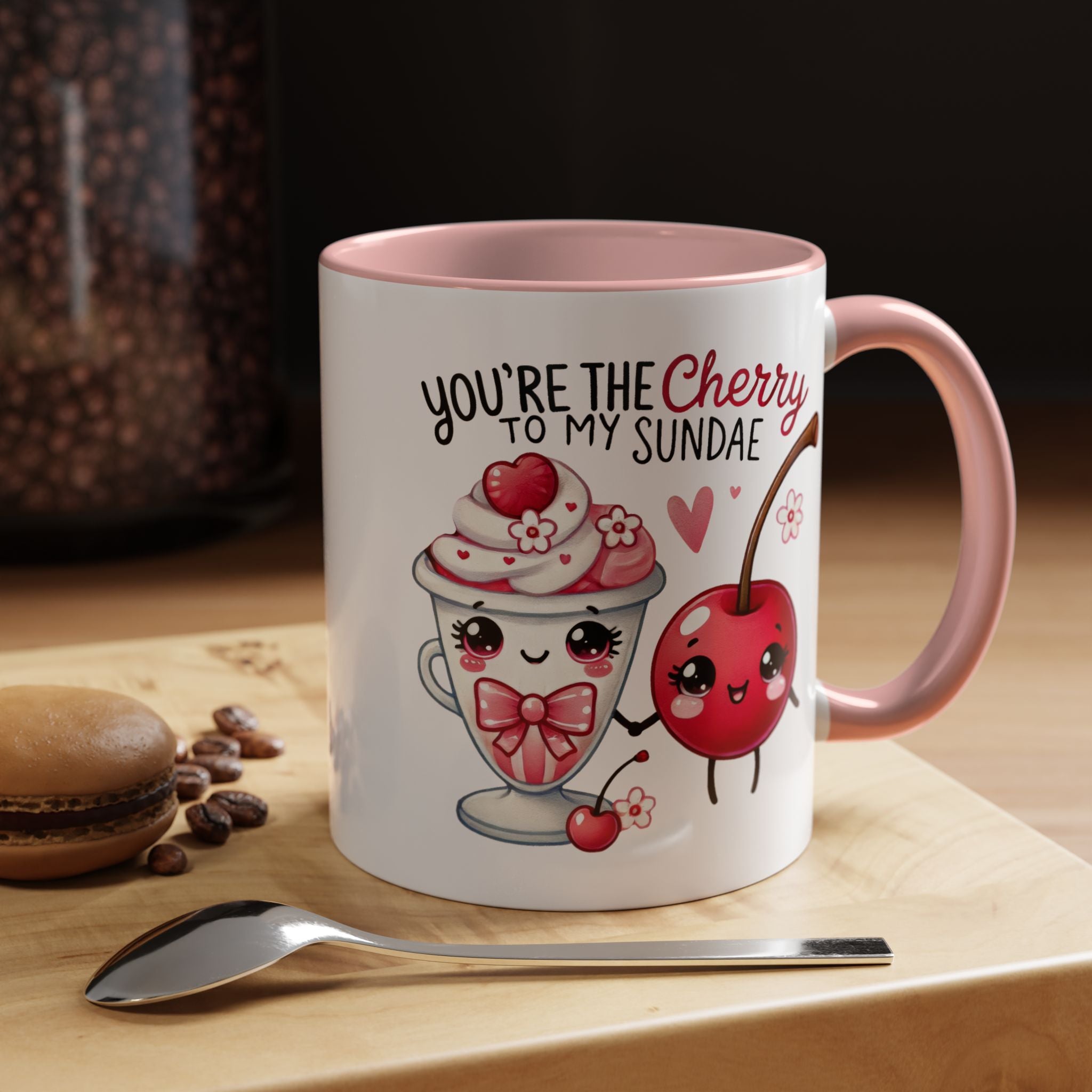 You Are The Cherry To My Sunday Personalized Romantic Mug Accent Cup 11/15oz Anniversary Wedding Valentines Custom Gift Him her Spouse BF GF